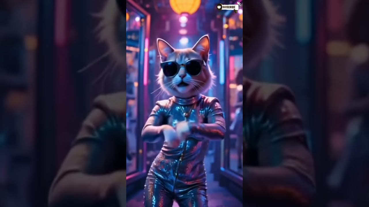 Disco Cat Dance Party 🪩 | Funny Cat Dancing Under Disco Lights | Viral Cat Short 2025