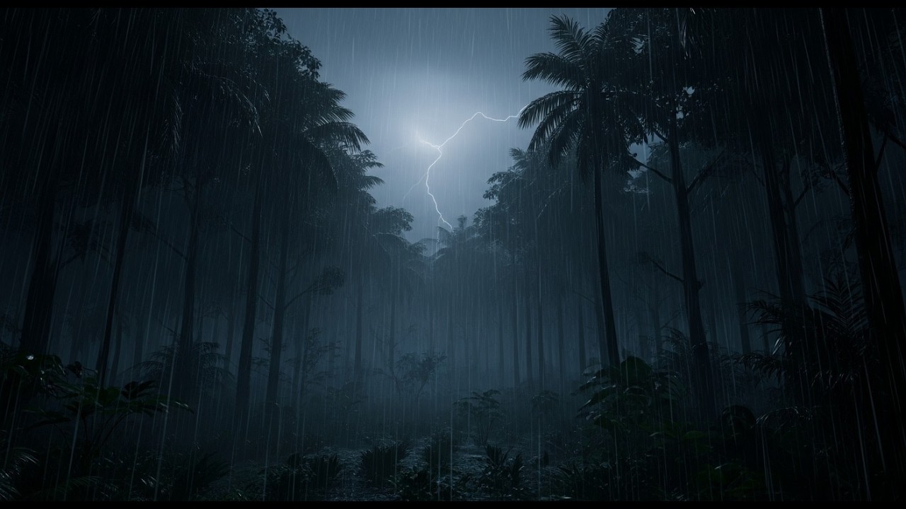 30 MINUTES Gentle Rain at Night, Rain Sounds for Sleep, Insomnia, Relaxing, Meditation, Yoga, Study