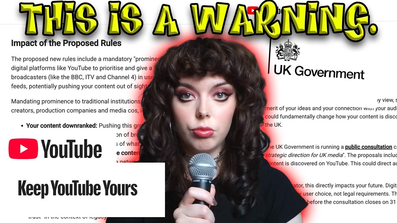 We NEED to listen to this! The UK Government wants to CONTROL YouTube! 