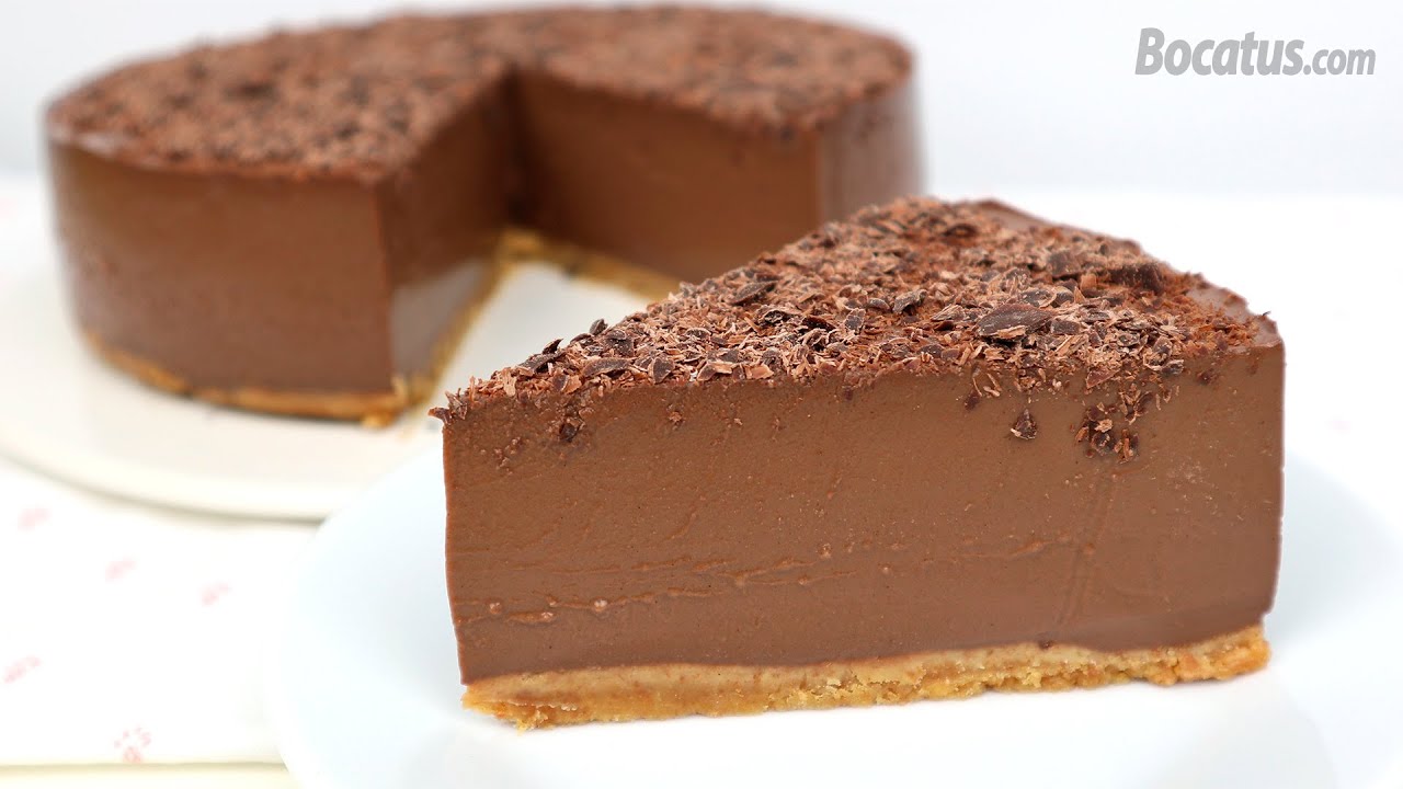 Tarta de Chocolate y Cuajada ¡muy ligera, fácil y sin horno!