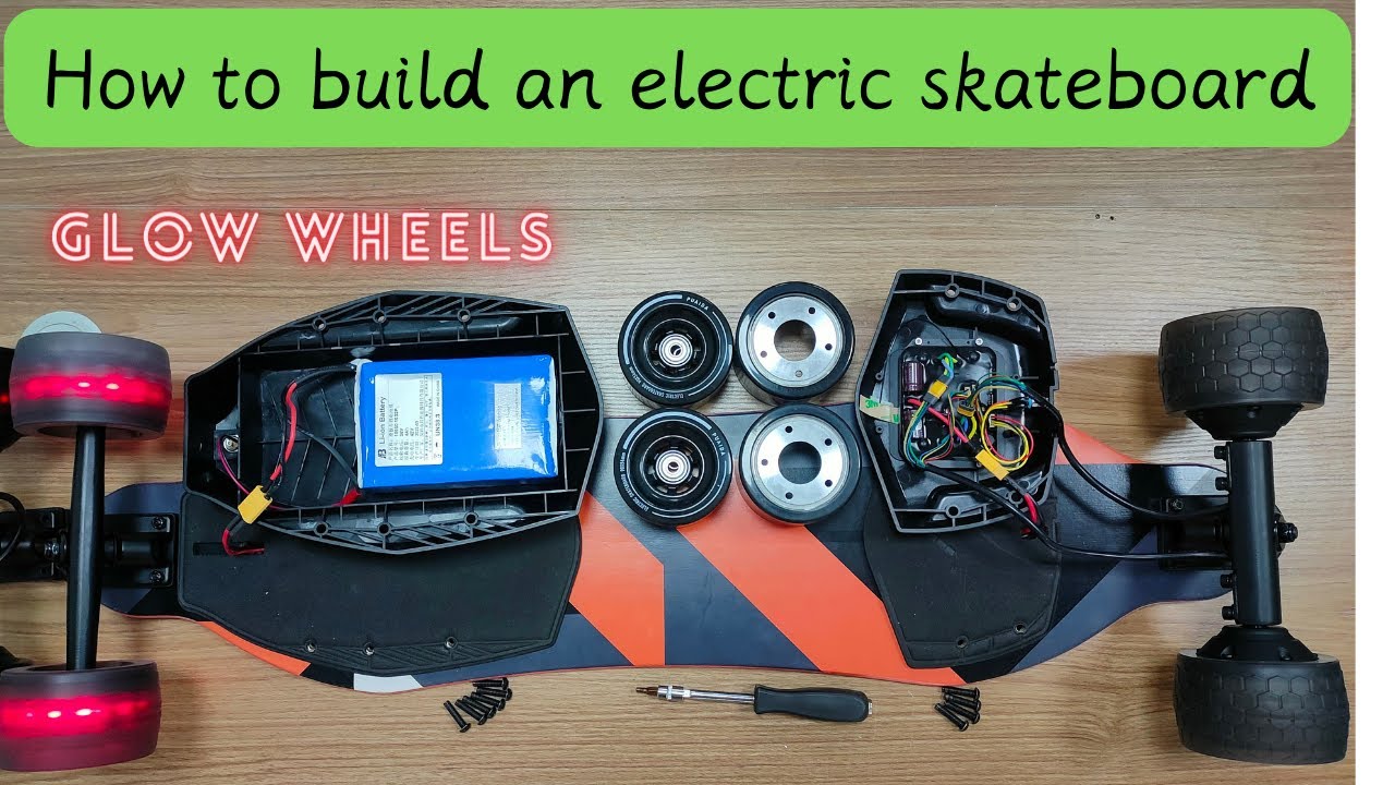 DIY electric longboard How to build a budget entry level dual hub motor board with 105 glow wheels