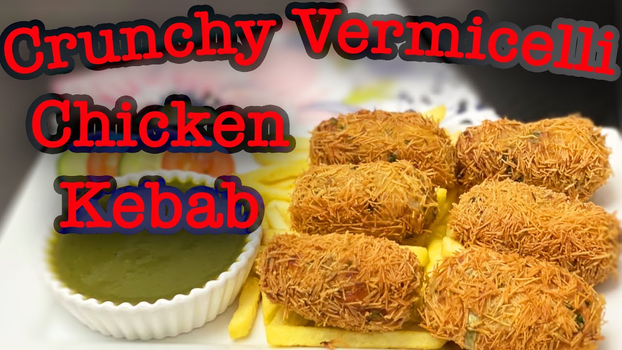 Vermicelli Coated Chicken Resha Kebab Recipe | How to Make Russian kebab