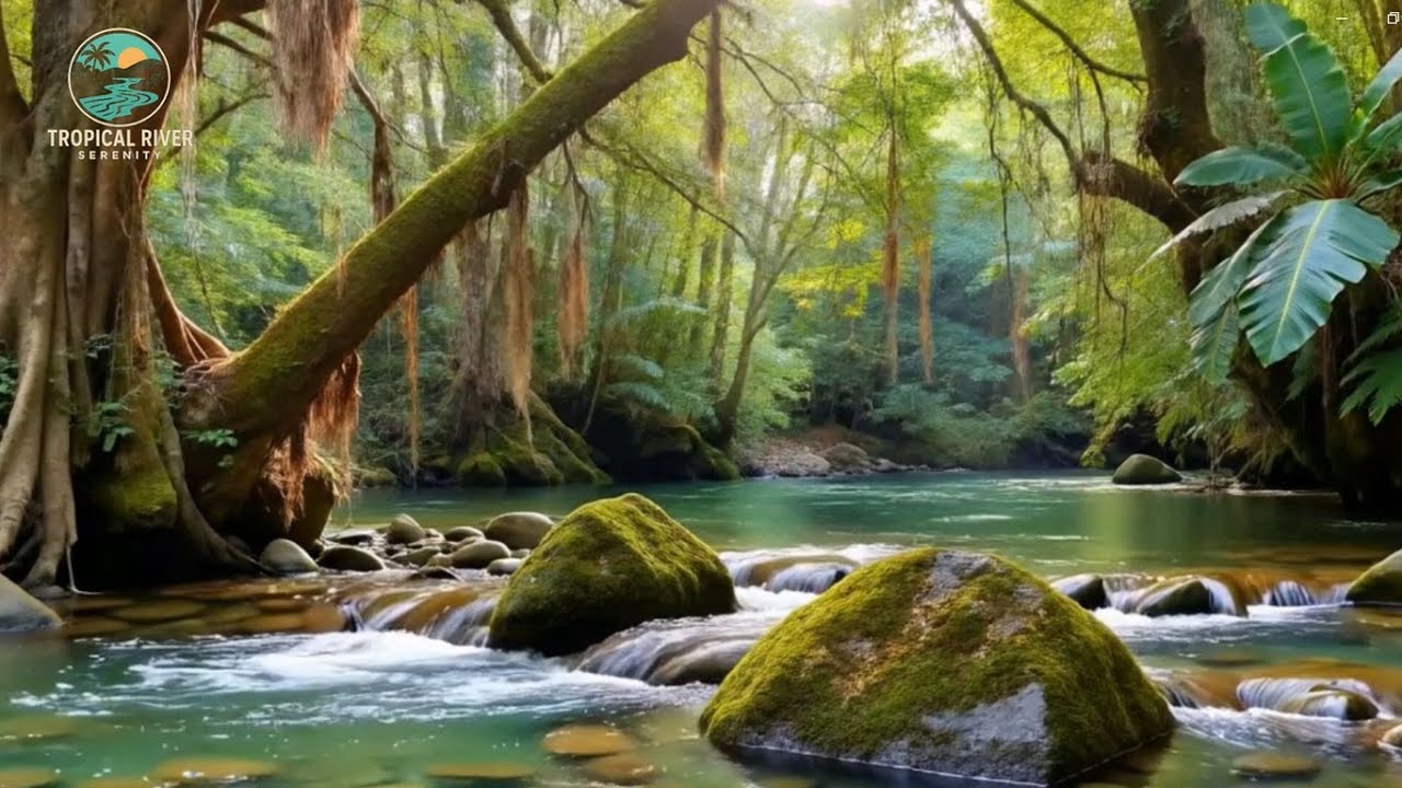 Peaceful Tropical River Flow | Ambient Nature Music for Focus, Prayer, and Deep Relaxation