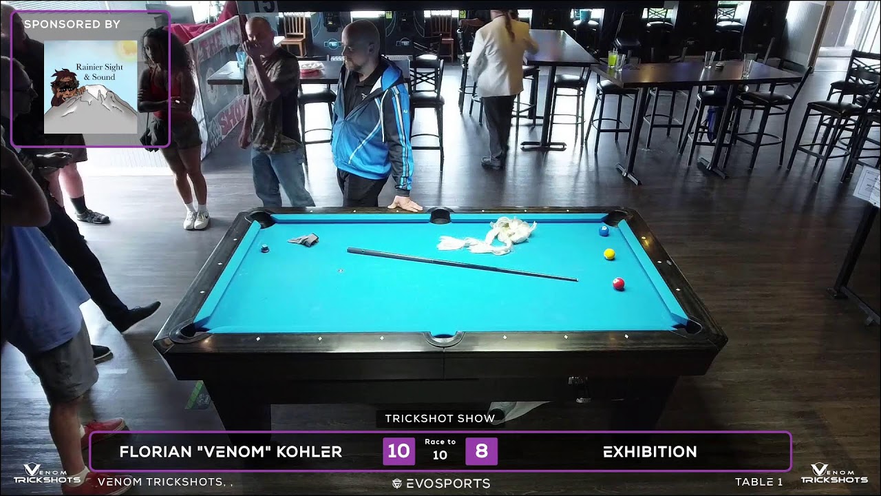 FLORIAN "VENOM" KOHLER vs EXHIBITION - VENOM TRICKSHOTS - TABLE 1 | EvoSports