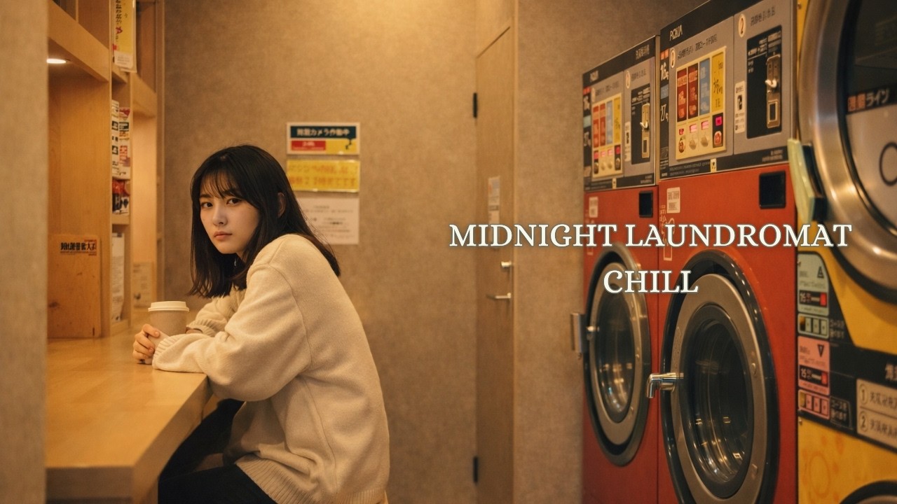 【チルBGM】思考を空っぽにする深夜のコインランドリー。おしゃれで孤独な作業用BGM｜Midnight Laundromat Chill 🧺