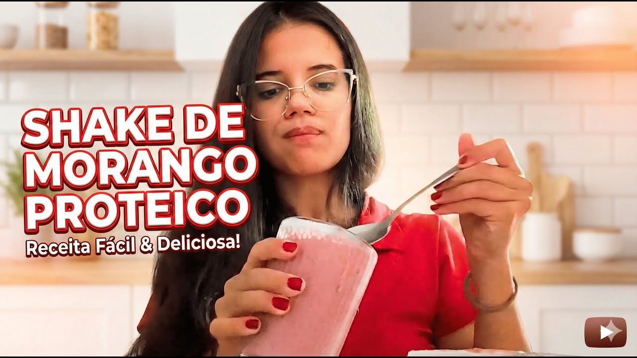 Como fazer Shake de Morango Proteico (Sem Whey e Barato!)