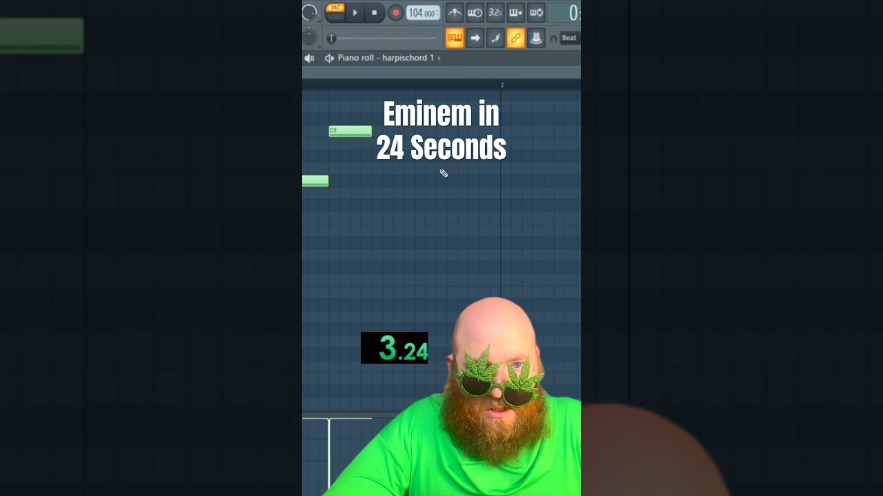 Eminem in 24 Seconds! #eminem #musicproducers #fIstudio #beatmaker #speedrunning #flstudio20