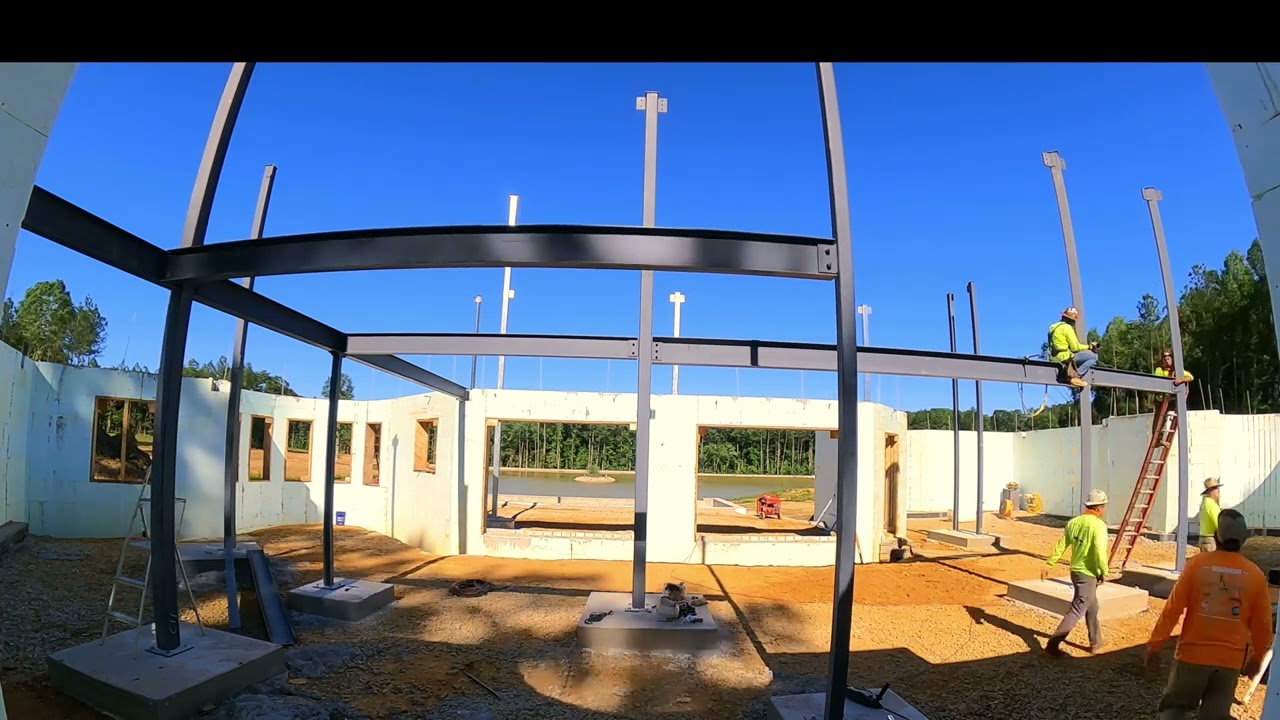 Steel Erection Update: Towering Steel Over Nudura ICF Mansion Build