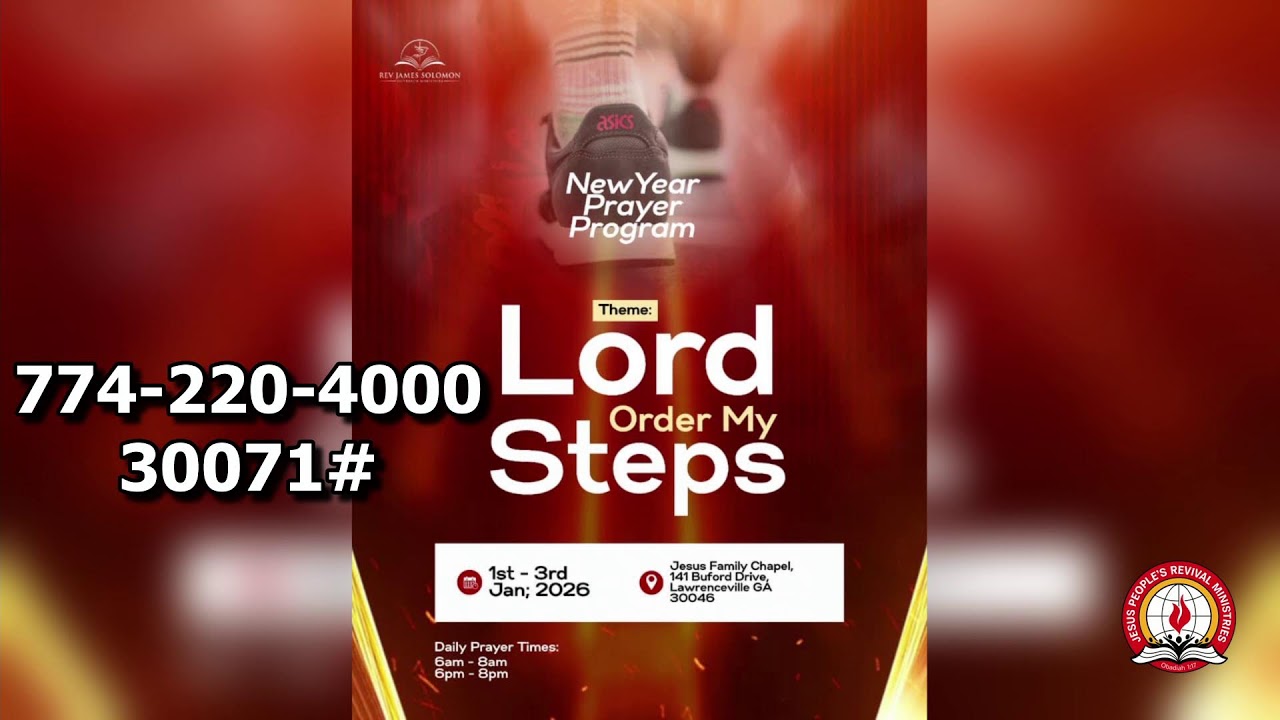 DAY ONE OF LORD, ORDER MY STEPS 2026