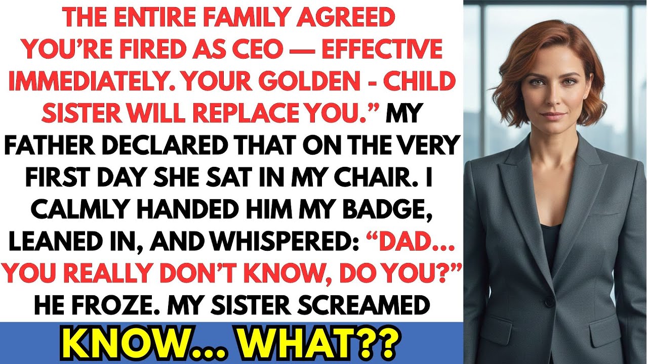My Dad Fired Me Day One And Made My Golden-Child Sister CEO — I Laughed: ‘Did You Forget, Dad?’