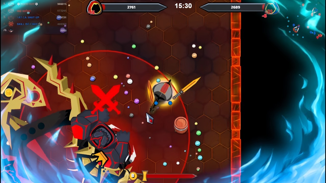 Evowars.io🕹️Level 8 vs Level 40 | Đại tiệc Mega