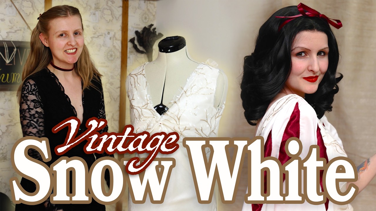 Making a 1930's Inspired Snow White Dress ✨🍎