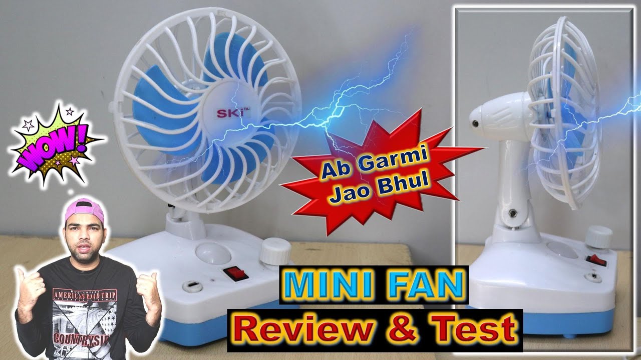 Rechargeable Mini Table Fan Review & Test | Travel Fan | LED Light | 7 Speed Fan | Portable Mini Fan