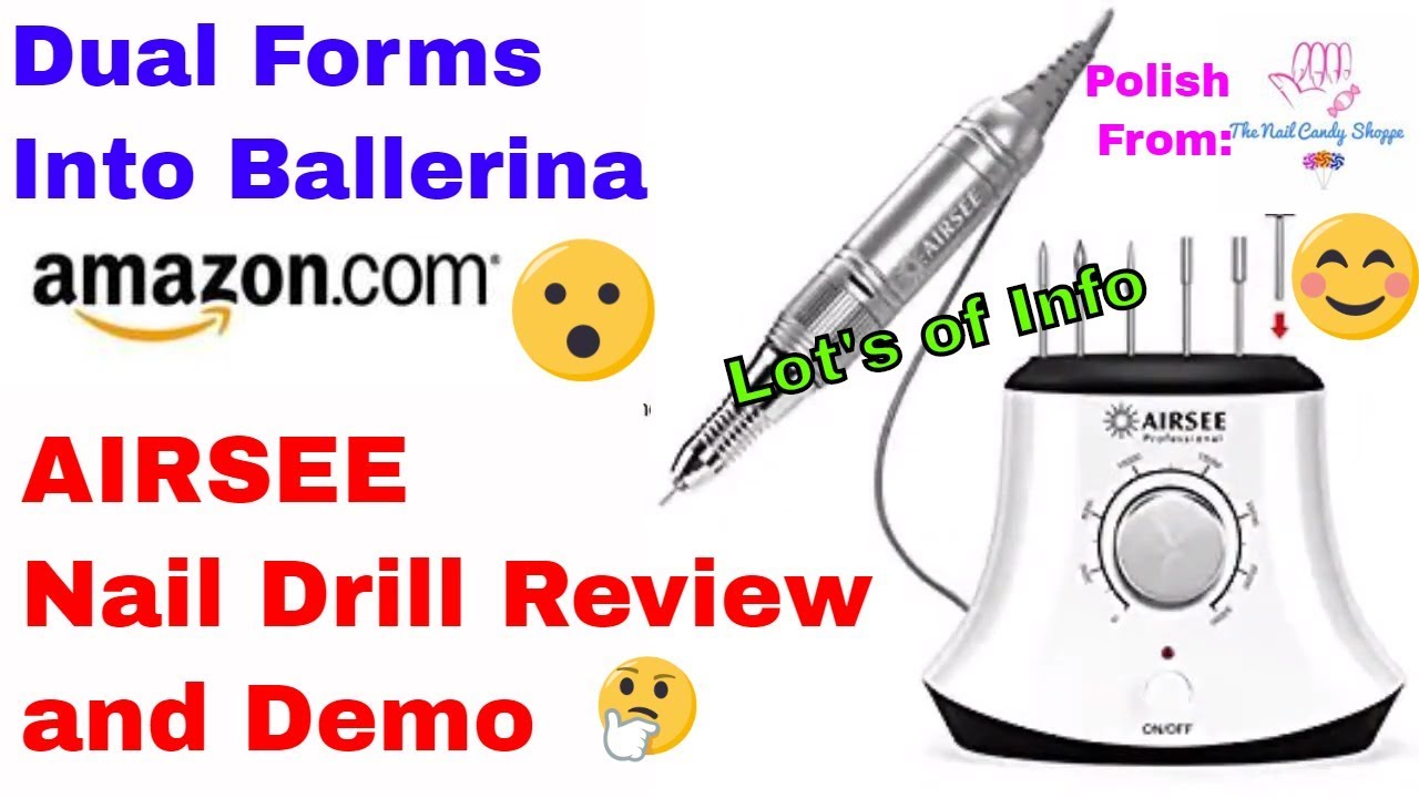 AIRSEE Nail Drill Review and Demo! | Amazon E File