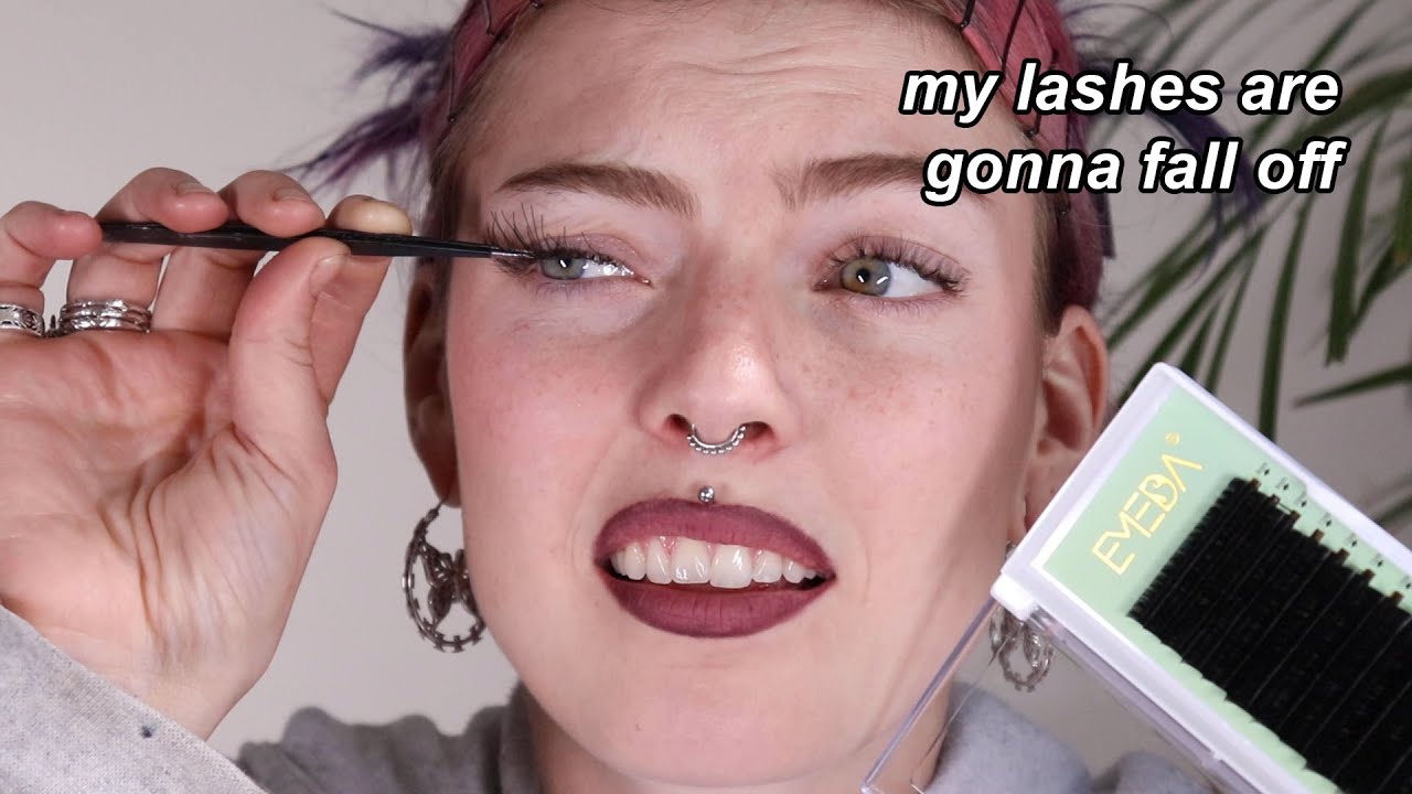 giving myself PERMANENT lash extensions *bad idea*