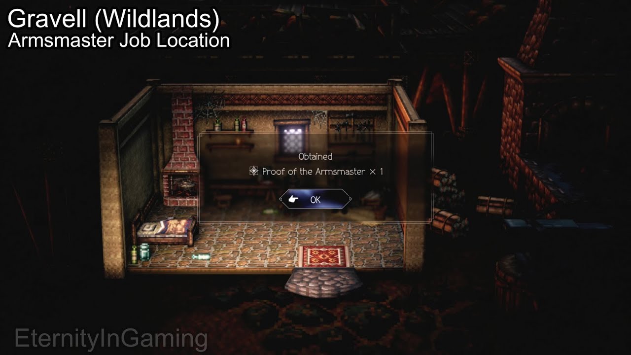 Octopath Traveler 2 Armsmaster Job Location - Conqueror's Sword Guide - Rusty Sword