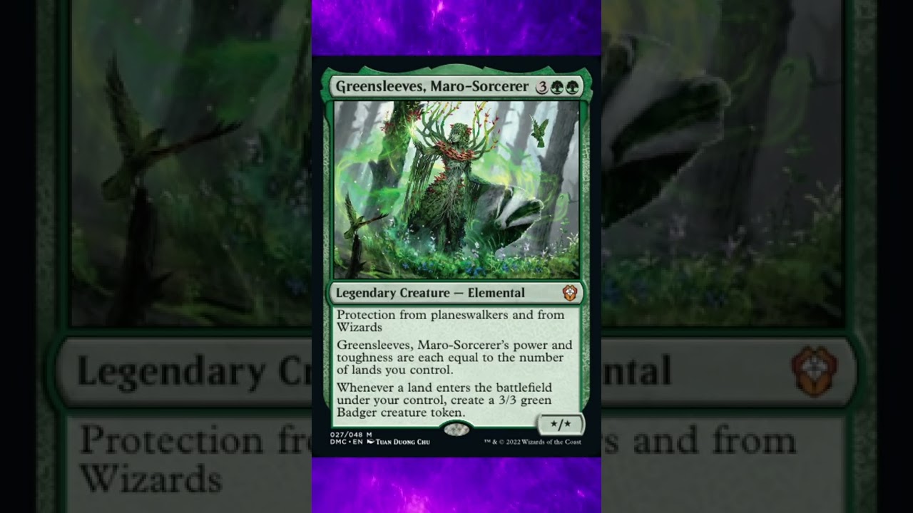 What is Greensleeves, Maro-Sorcerer? Dominaria United Commander set (Card 27)