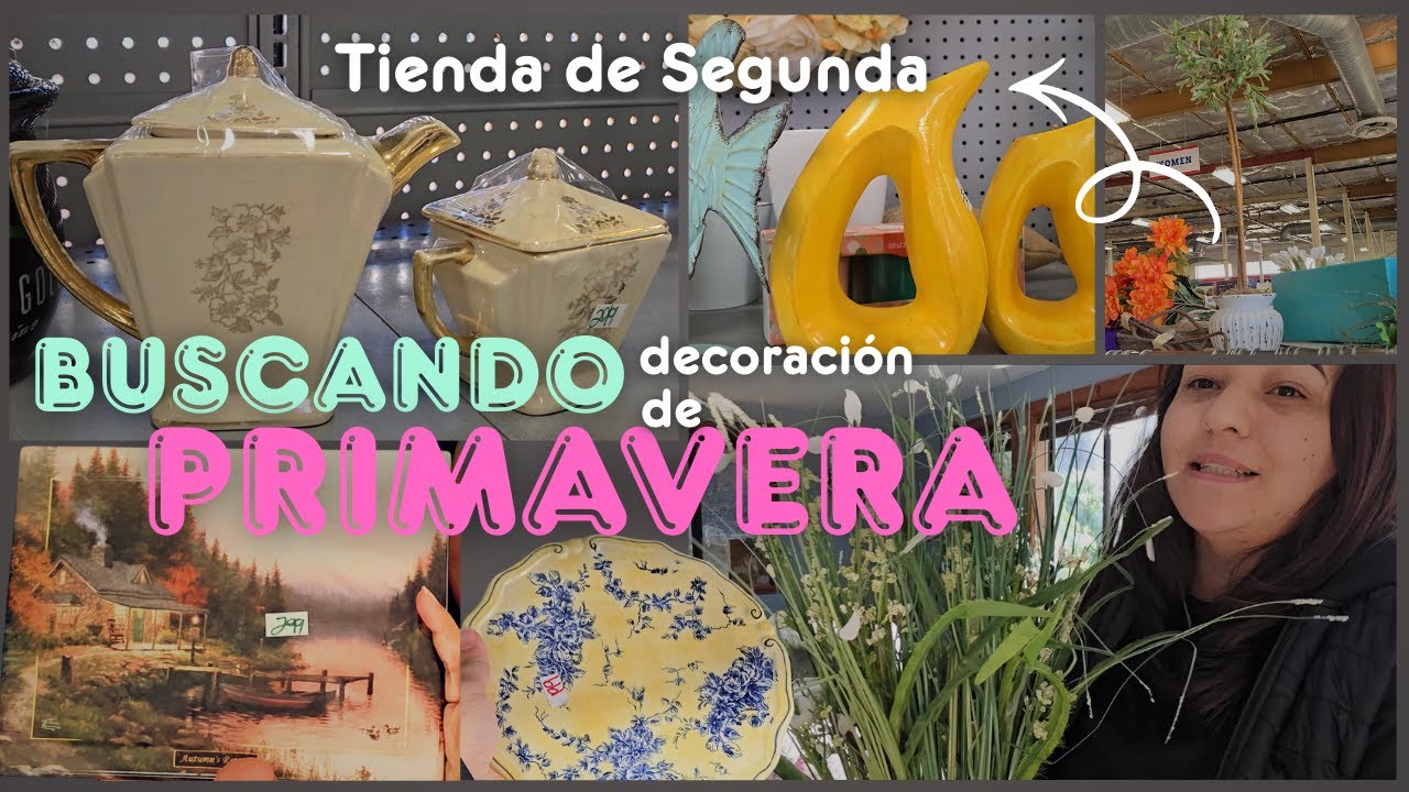 Aesthetic Spring Thrift Haul ✨ piezas únicas para mi hogar🌿lo que encontré en la tienda de segunda