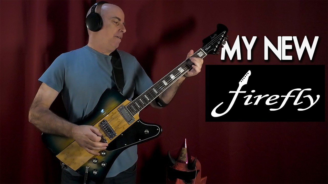 My New Firefly FFDB Guitar - Firebird Style - Jammin!
