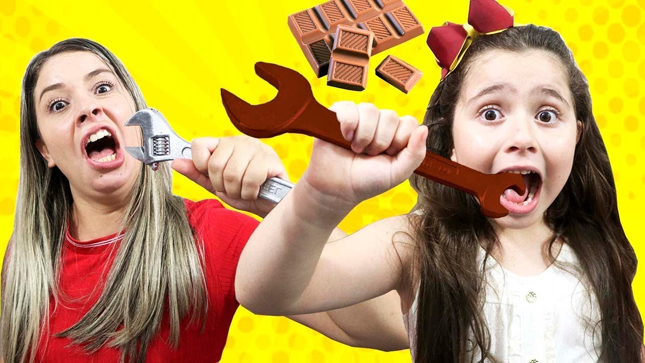 Heloísa e Mamãe protagonizaram um desafio de chocolate