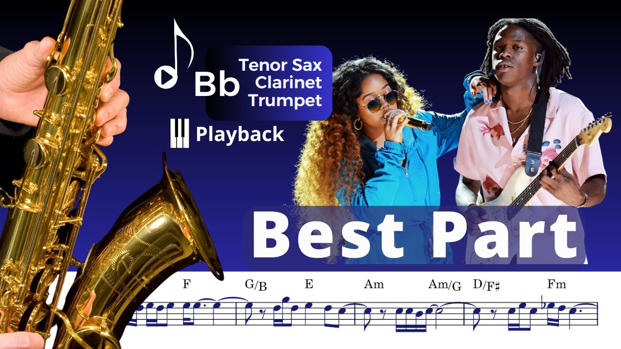 Best Part (Daniel Caesar/H.E.R) Playback + Partitura (Bb Instruments)