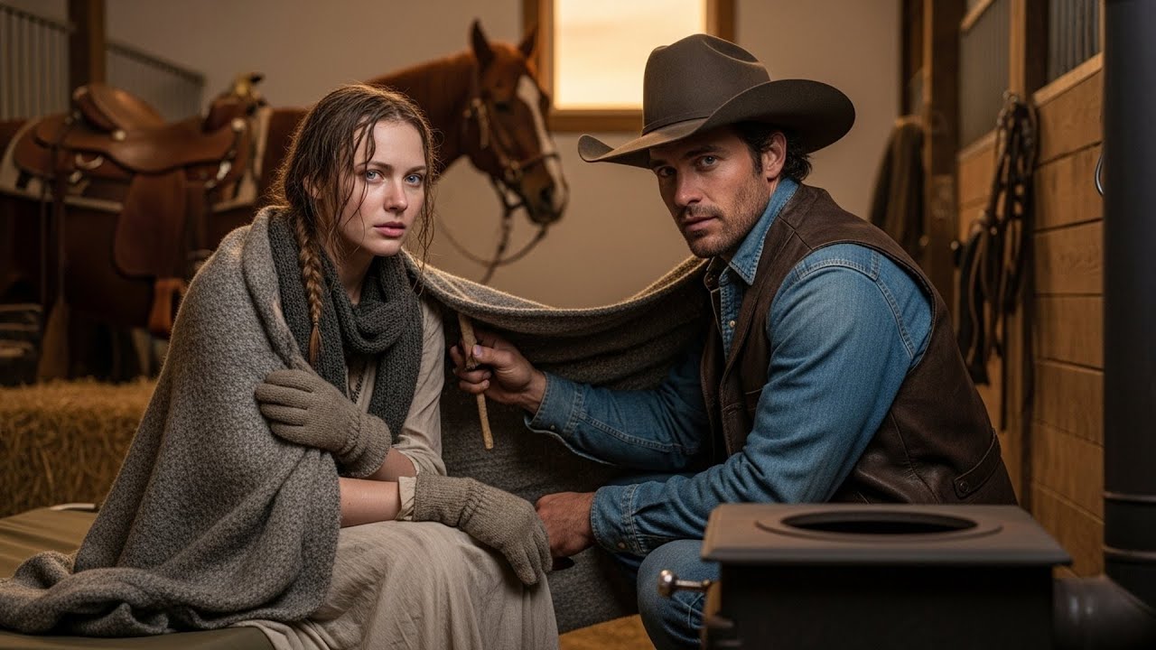 She Arrived During a Harsh Winter, Cowboy Built a Fire 