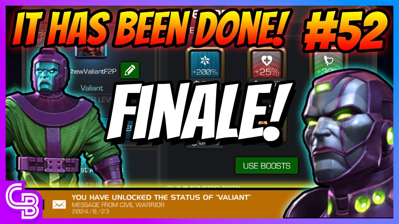 VALIANT Achieved + Spending ALL Units| EP52 FTP Valiant | Marvel Contest of Champions