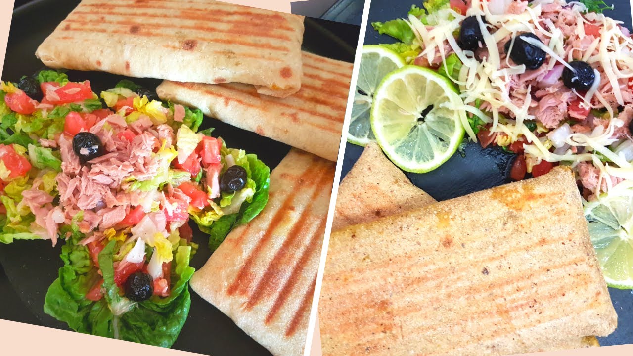 Tacos complet 100% maison à la viande hachée - طاكوس منزلي مغربي بالدقيق الكامل بالكفتة بأسهل طريقة