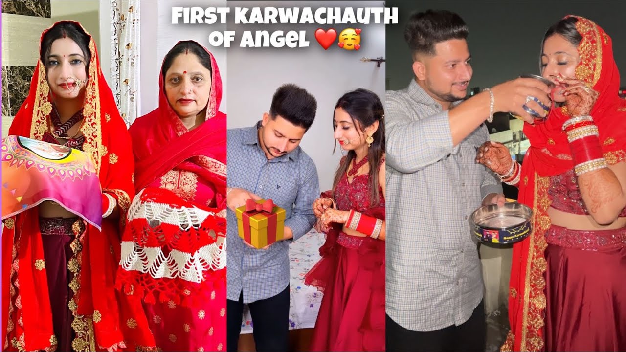 First karwachauth of Angel ❤️🥰 | SURPRISE GIFT🎁😱 | Keep Support 🙏🏻 | Angel’s Shivam 🧿❤️