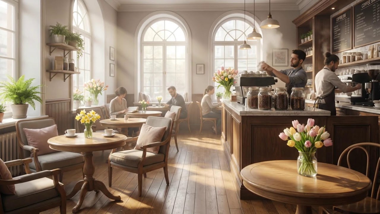 포근한 봄날 카페 안을 채우는 재즈 ☕🌷🎵