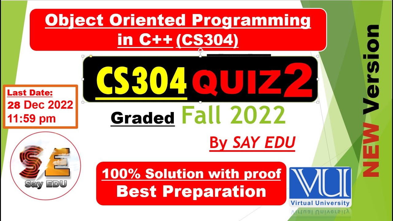 cs304 quiz 2 fall 2022 || object oriented programming || @SAY EDU کہو پڑھو  ❤|| overloading