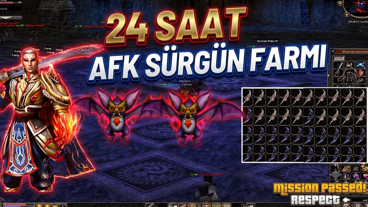 24 SAAT BOYUNCA AFK SÜRGÜN FARMI | +10 WON ? | Metin2 TR Ruby Lucifer #metin2 #metin2ruby #metin2tr