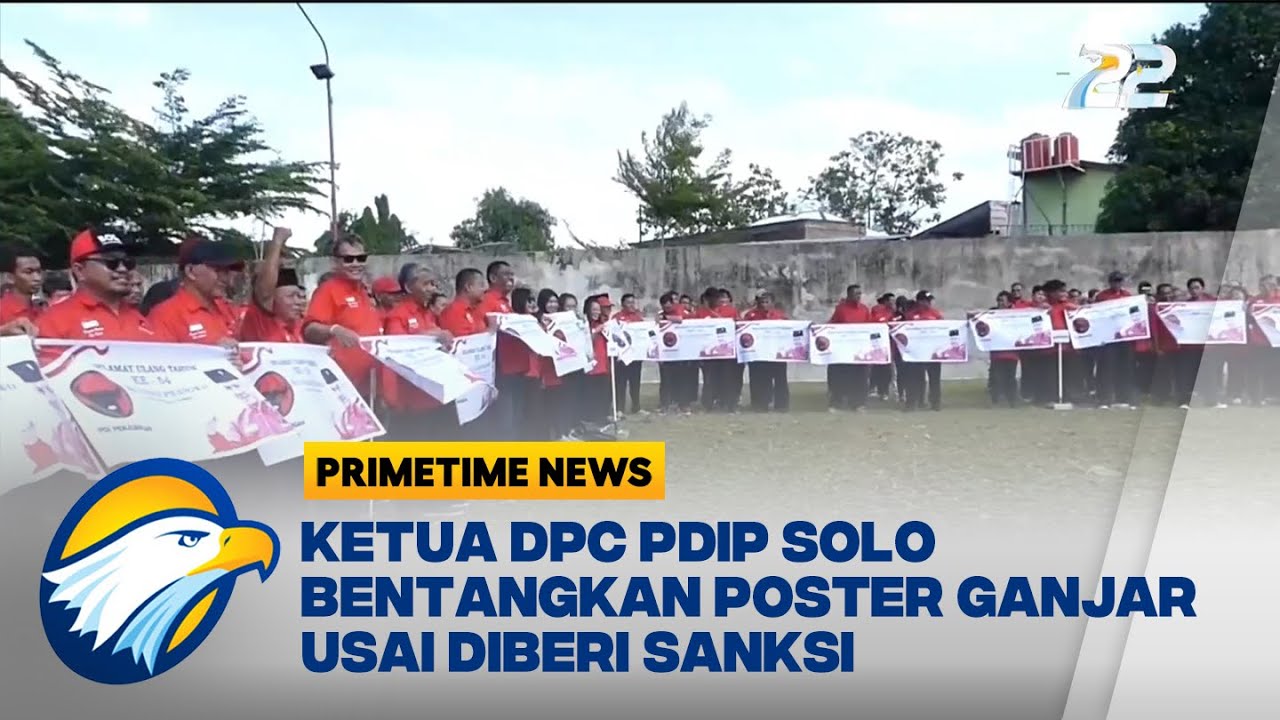 Ketua DPC PDIP Solo Bentangkan Poster Ganjar Usai Diberi Sanksi
