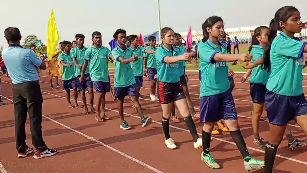 March Past  || March Past in State level rugby football championship || KIIT, BHUBNESWAR