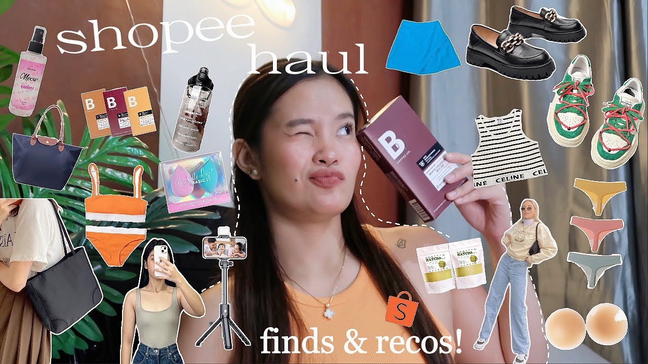 BEST SHOPEE HAUL 2023! 🛒💸 (recos & finds!) | makeup, basic tops, footwears, bags, perfume & more! 👀