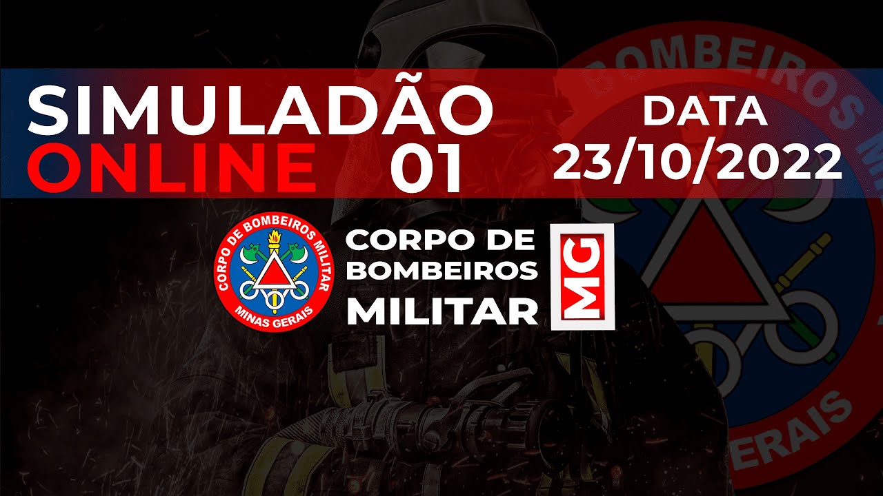 SIMULAD&Atilde;O CBMMG ONLINE 01 |  CONCURSO BOMBEIRO MINAS GERAIS 2022 | QUEST&Otilde;ES IBGP| INFORMA&Ccedil;&Otilde;ES GERAIS