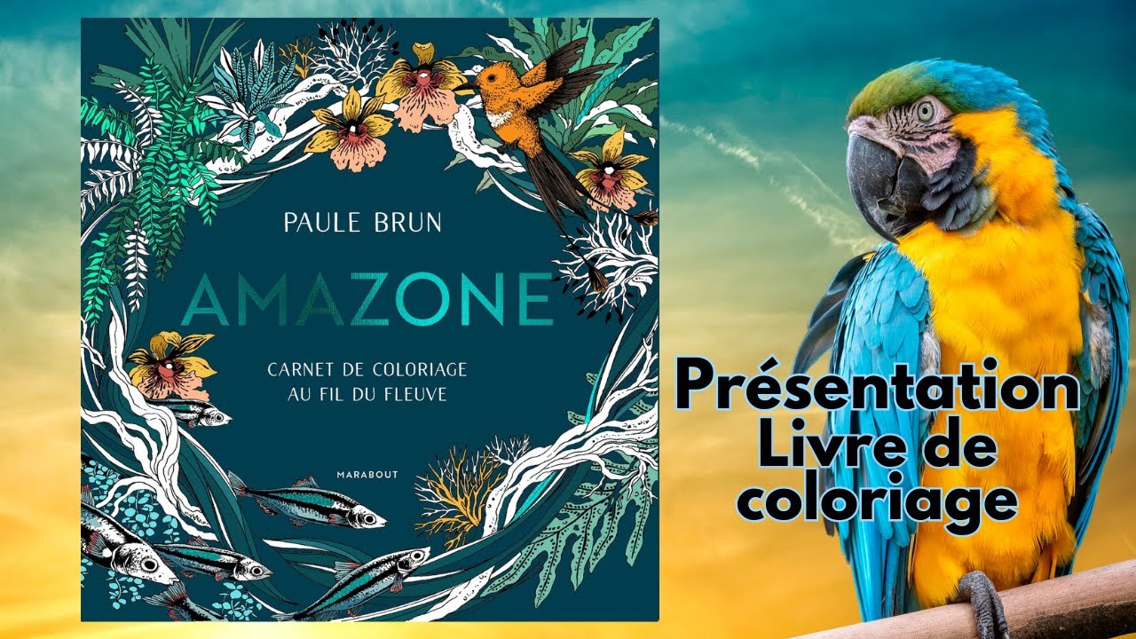 🦜AMAZONE de Paule Brun : le LIVRE de COLORIAGE qui m'a BOULEVERSÉE - Editions Marabout