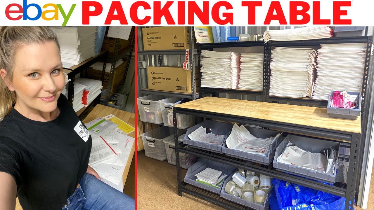 PACKING TABLE IDEAS - THIS IS HOW I ORGANISE MY SHIPPING STATION - EBAY SELLER