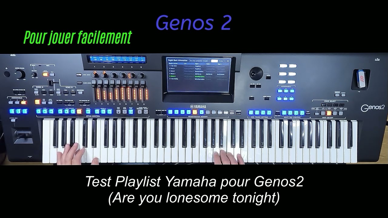 Yamaha Genos2 Test playlist (Are you lonesome tonight) Elvis Presley.