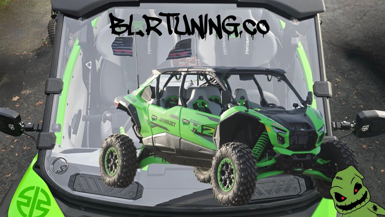 Установка ветрового стекла на квадроцикл KAWASAKI TERYX H2 SUPER.