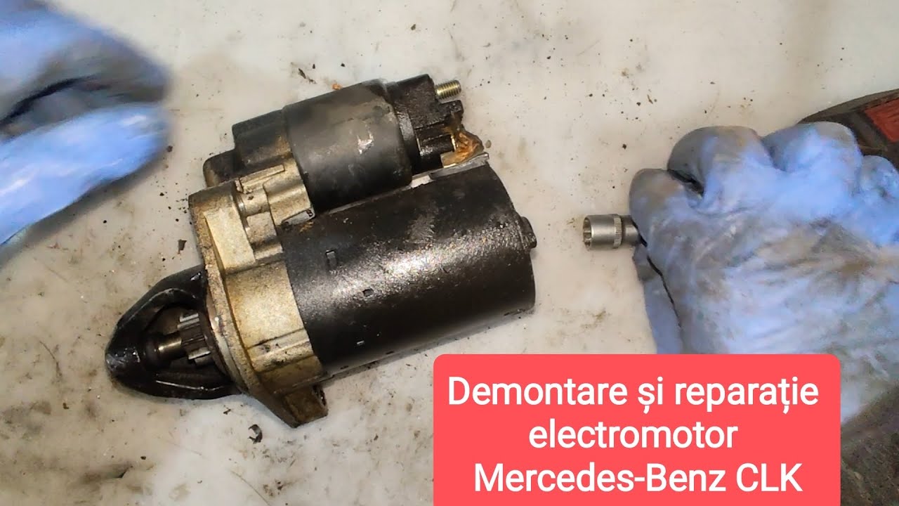 Demontare și reparație electromotor Mercedes Benz CLK / starter motor removal, repair