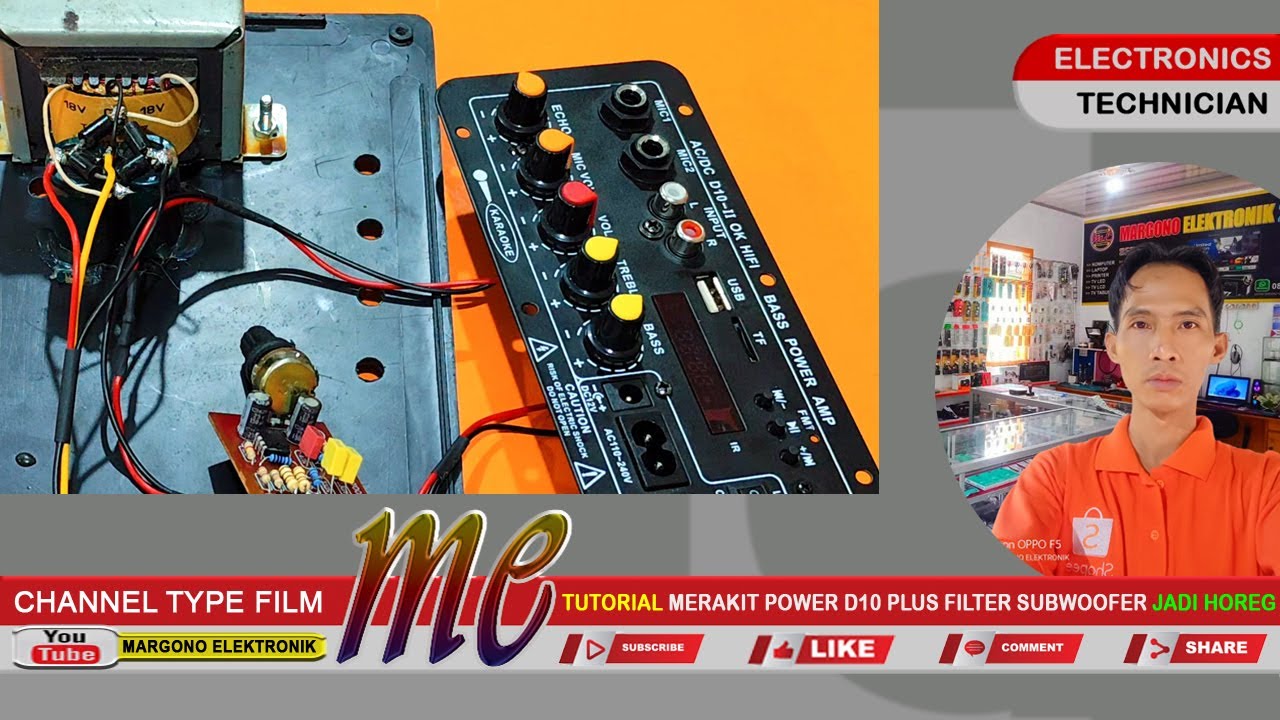 TUTORIAL MERAKIT POWER D10 PLUS FILTER SUBWOOFER JADI HOREG I MARGONO ELEKTRONIK