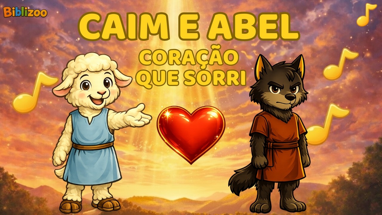 CAIM E ABEL | Coração que Sorri (Música Infantil Bíblica) | Biblizoo