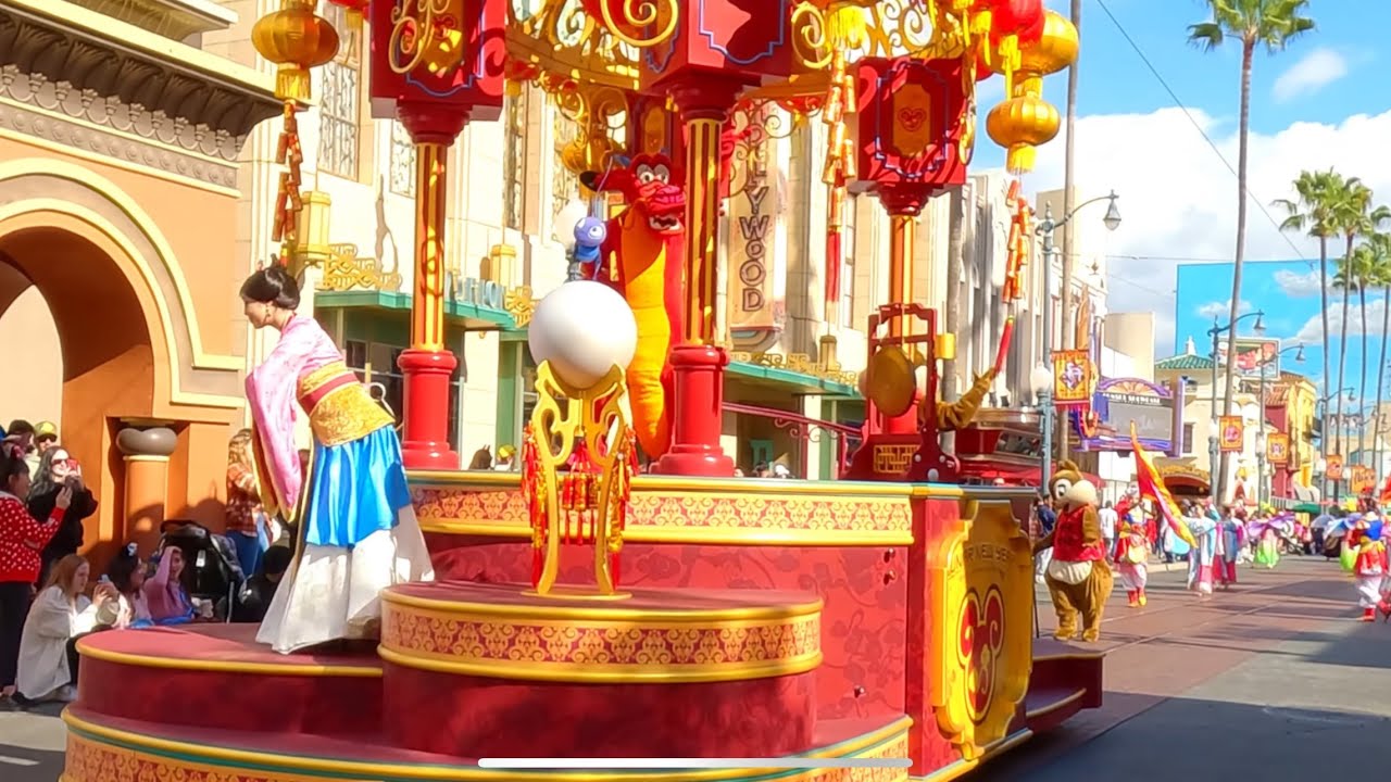 Mulan’s Lunar New Year Parade 2024 Year Of the Dragon Fantastic At California Adventure Park 4K
