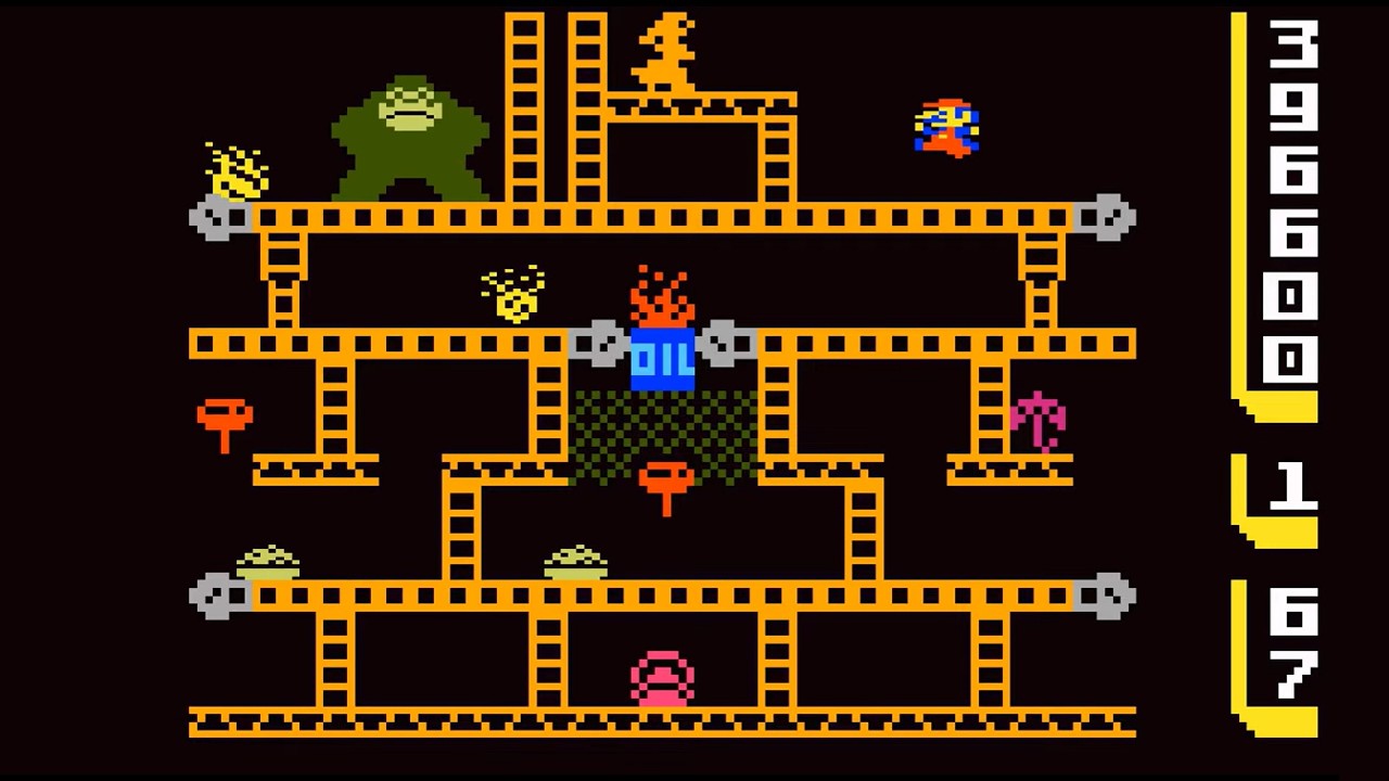 DK Arcade (Intellivision homebrew) - Mario uncut longplay, japanese mode