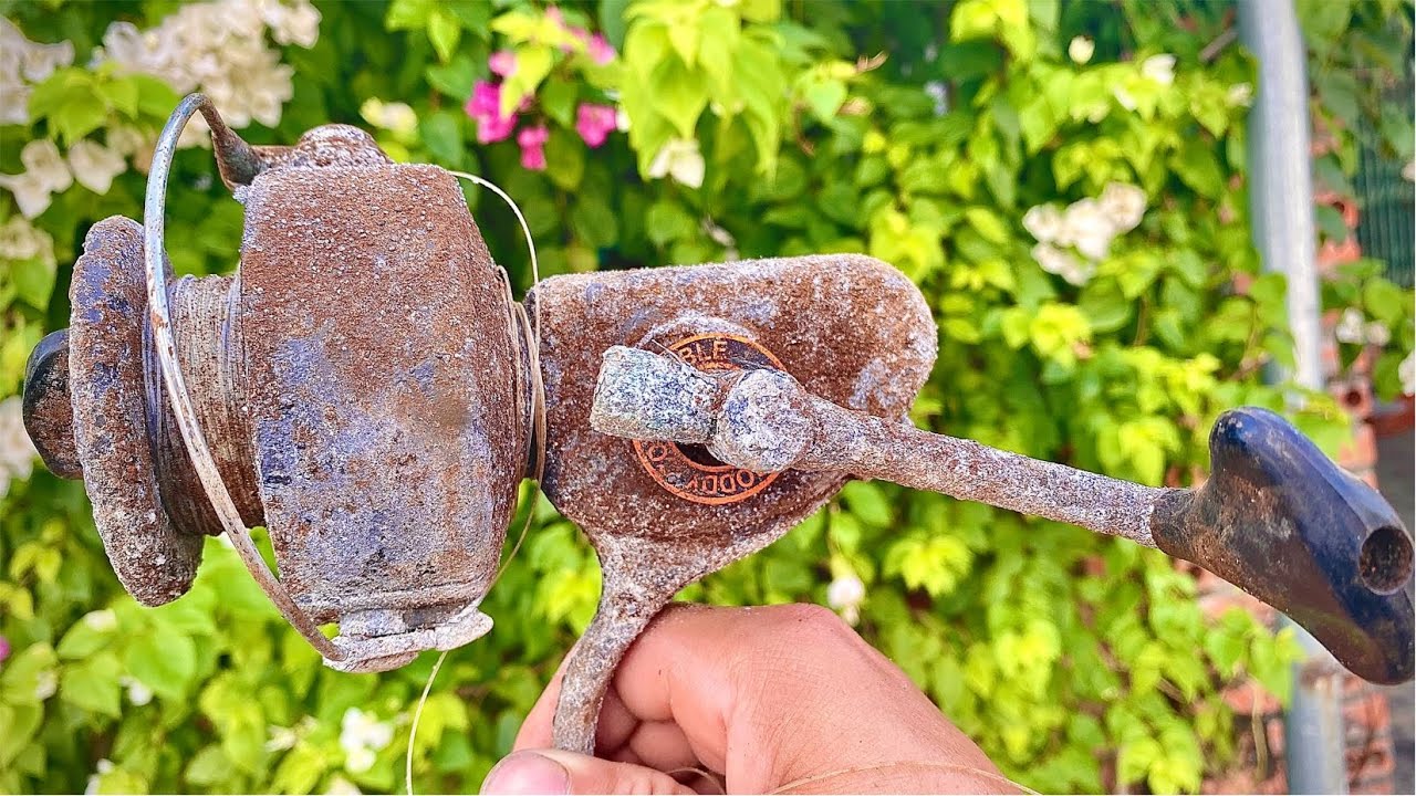 Restoration Old Fishing Machines RODDY Japan 500$ Beautiful  - Sea Fishing