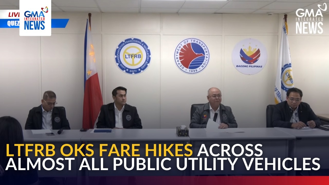 LTFRB OKs fare hikes across almost all public utility vehicles | GMA Integrated News