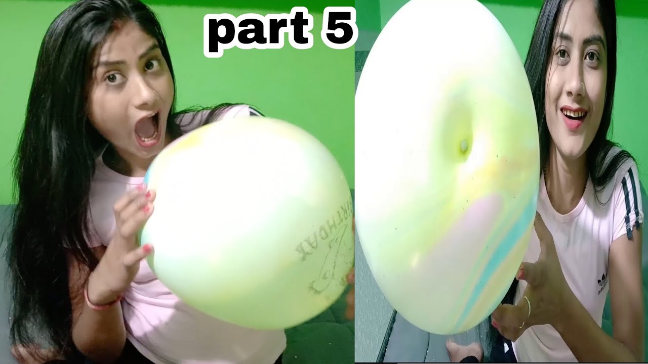 How to make an apple balloon part 9 // Blowing apple balloon, tutorial /balloon blowing & popping