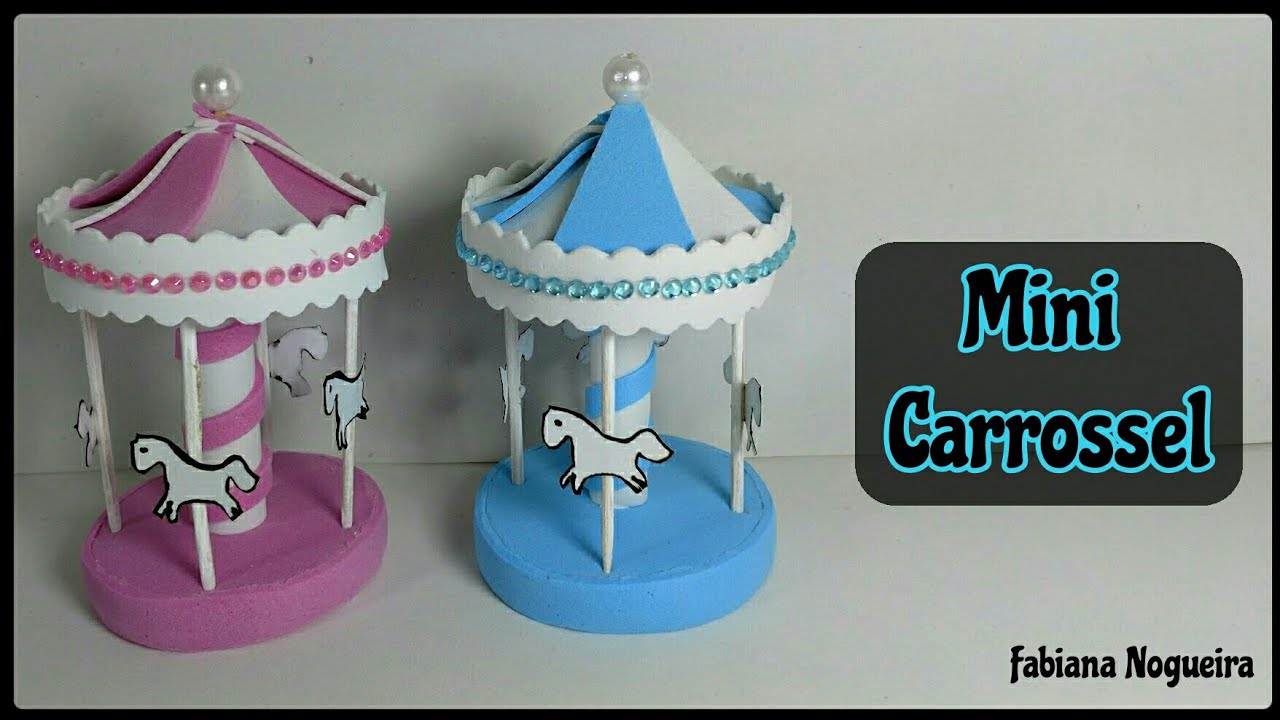 Mini Carrossel com Molde🎠 / Lembrancinha de Chá Revelação👶💕