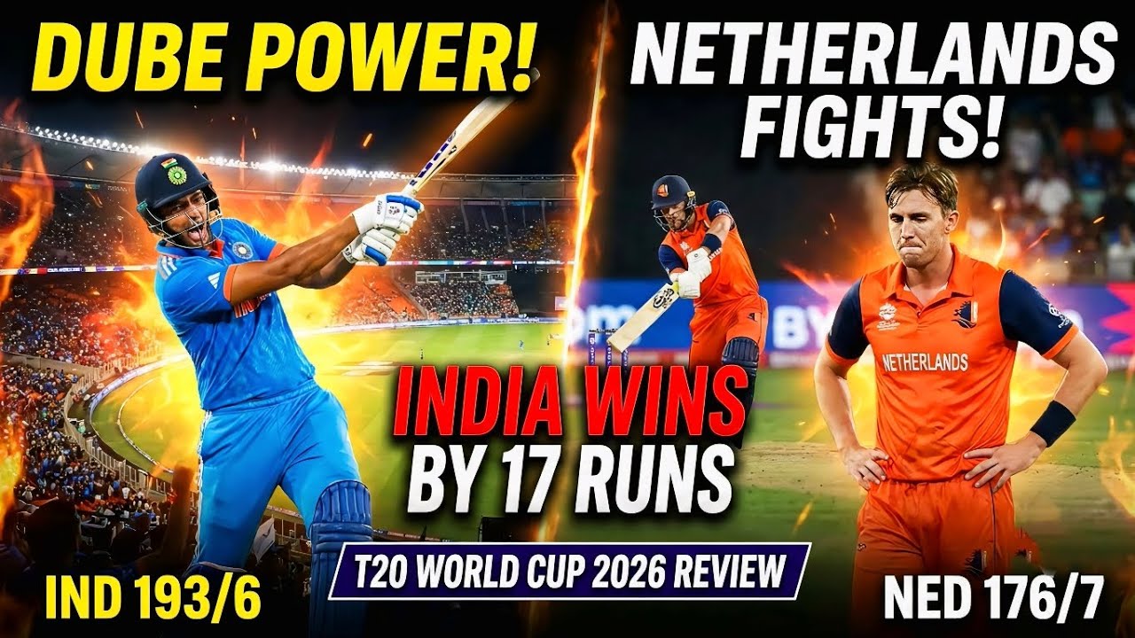 IND vs NED T20 WC Highlights: Shivam Dube SAVES India! 🇮🇳🔥 Varun took 3 wickets (Full Match Review)